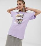 Reclaimed Vintage Inspired T-shirt With Photographic Print-purple