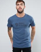 Fjallraven T-shirt With Logo In Blue - Blue