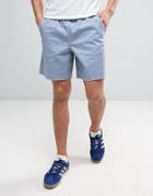 Asos Elasticated Waist Shorts In Faded Blue - Blue