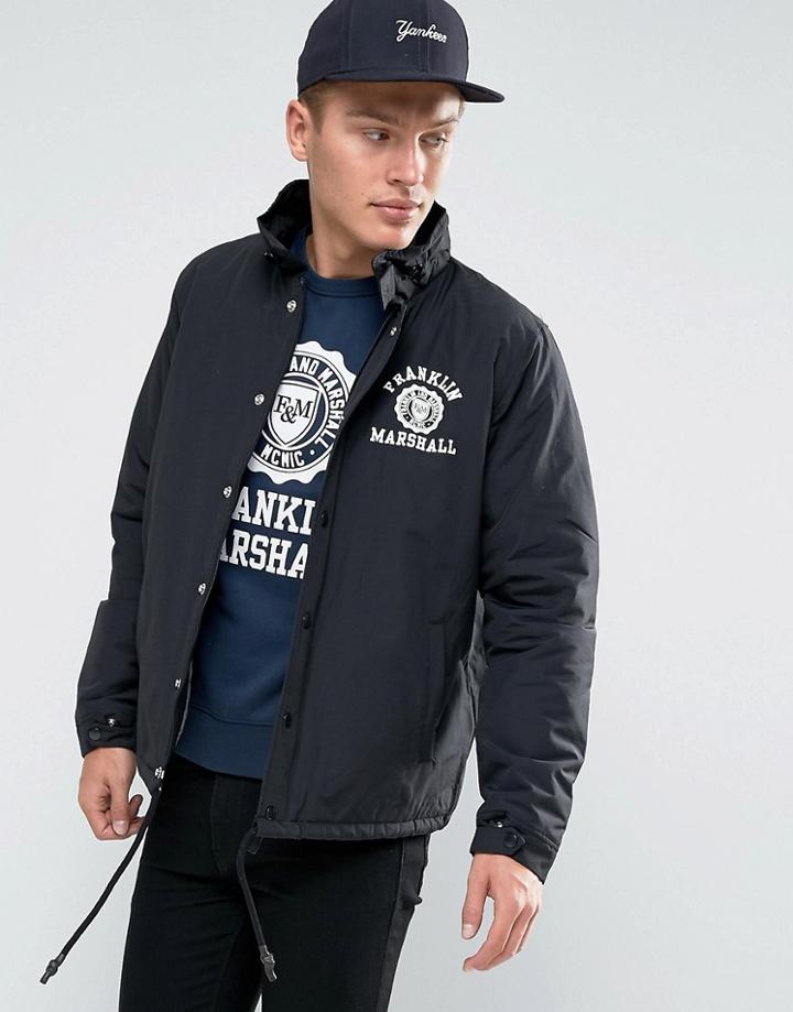 Franklin And Marshall Coach Jacket - Black