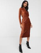 Glamorous Midi Dress In Plisse