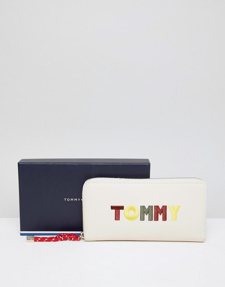 Tommy Hilfiger Logo Longline Purse - Cream