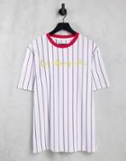 Karl Kani Originals Pinstripe T-shirt In White