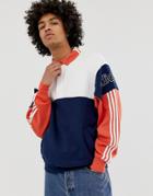 Adidas Originals Rugby Sweatshirt With Three Stripes Dv3146 - Blue