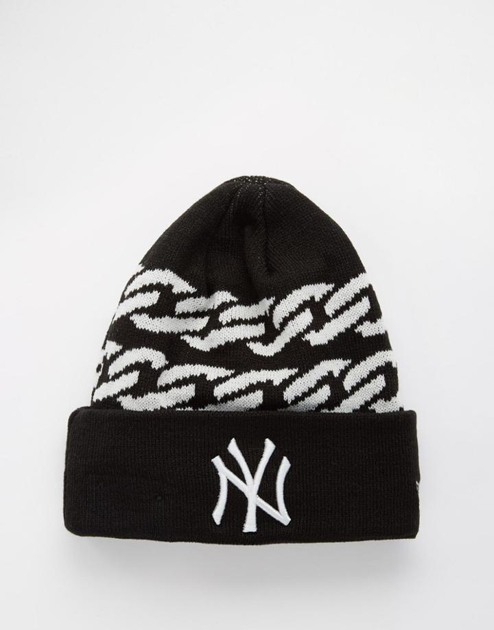 New Era Chain Beanie Hat - Black