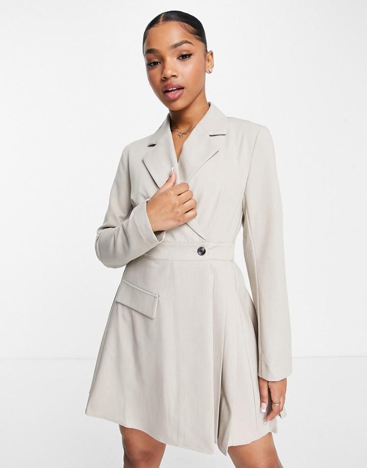 Urban Revivo Skater Mini Dress In Gray