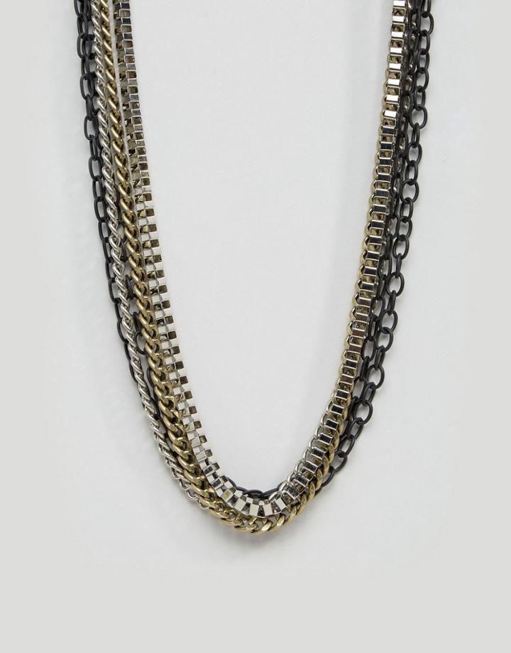 Asos Multi Chain Necklace Pack - Multi
