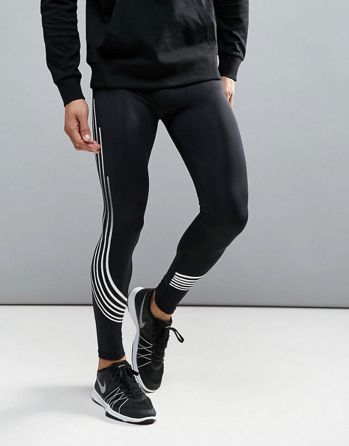 Bershka Sport Leggings In Black - Black