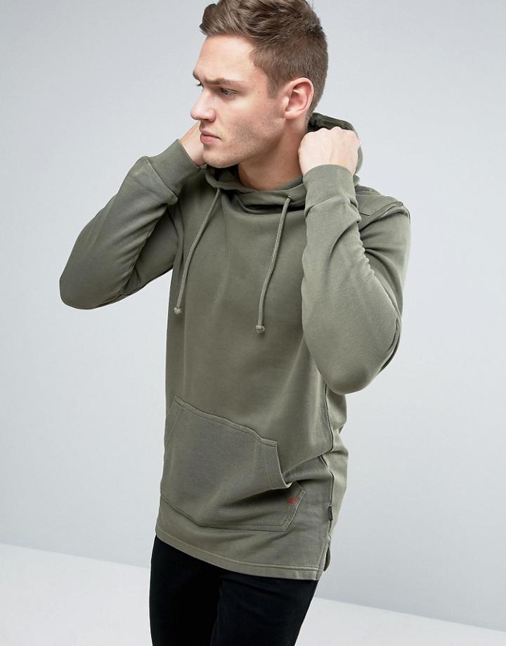Jack & Jones Originals Oversized Longline Hoodie - Green
