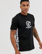 Vans T-shirt In Black With Off The Wall Print
