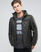 G-star Hooded Quilted Jacket - Gray