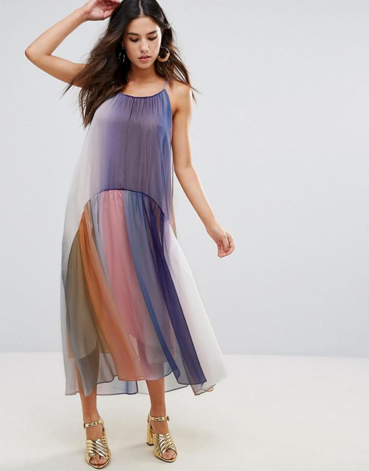 Little White Lies Serena Multicoloured Pleated Dress - Multi