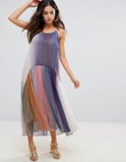 Little White Lies Serena Multicoloured Pleated Dress - Multi