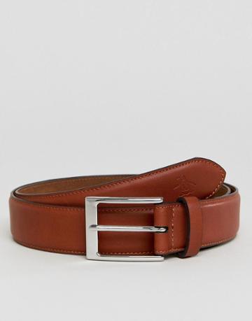 Original Penguin Skinny Leather Belt Tan - Tan