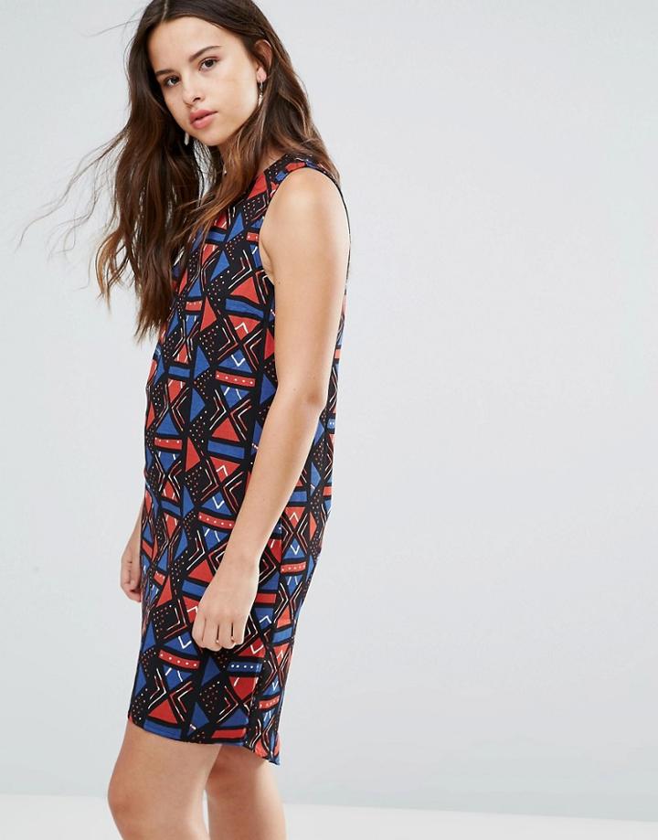 Louche Ariana Dip Hem Dress - Blue