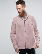 Brooklyn Supply Co Revere Collar Shirt With Piping - Beige