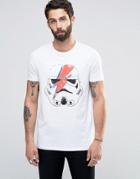 Asos T-shirt With Star Wars Bowie Face Print - White