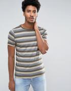 Mango Man T-shirt In White With Navy Print - White