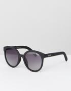 Quay Australia High Tea Round Sunglasses In Black - Black