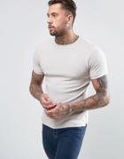 D-struct Muscle Fit Waffle T-shirt - Stone