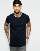 Religion Crew Neck T-shirt With Drop Shoulder - Washed Black