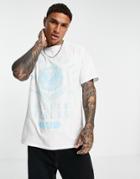 Topman Oversized Fit T-shirt With Minneapolis Washed Print In White-neutral