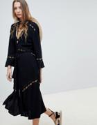 Rahi Cali Flora Embroidered Kimono - Black