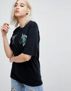 Pull & Bear Unicorn Shimmer Tee - Black