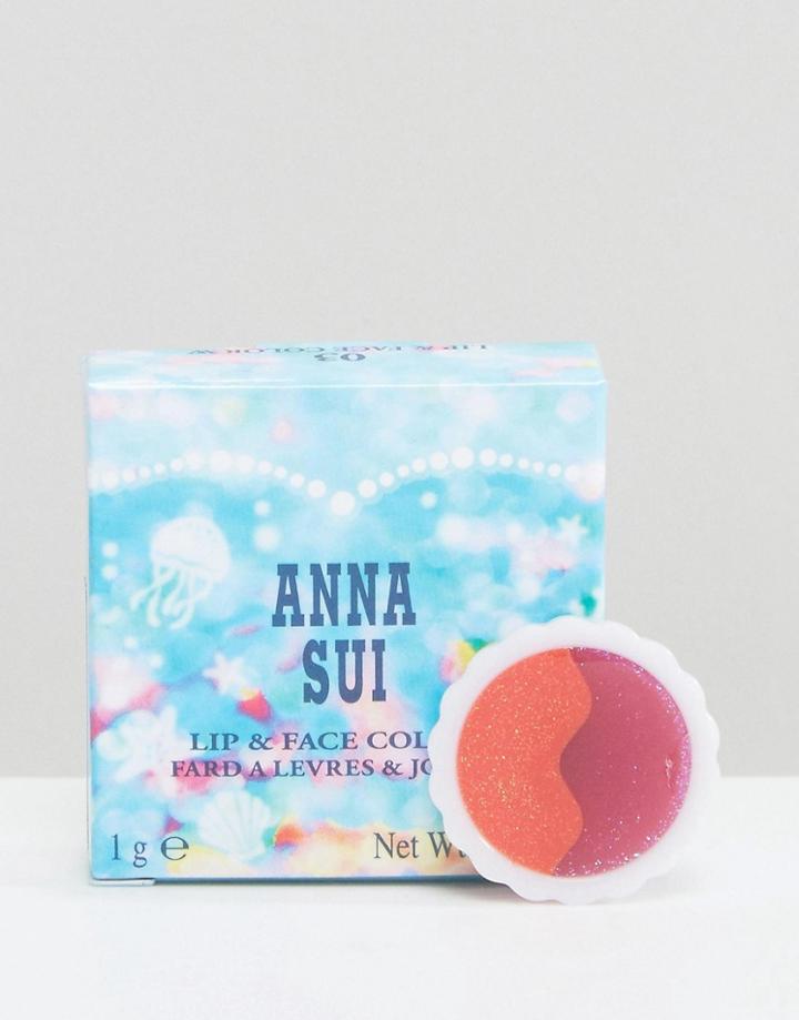 Anna Sui Limited Edition Sparkling Lip & Face Color - Orange And Purple - Multi