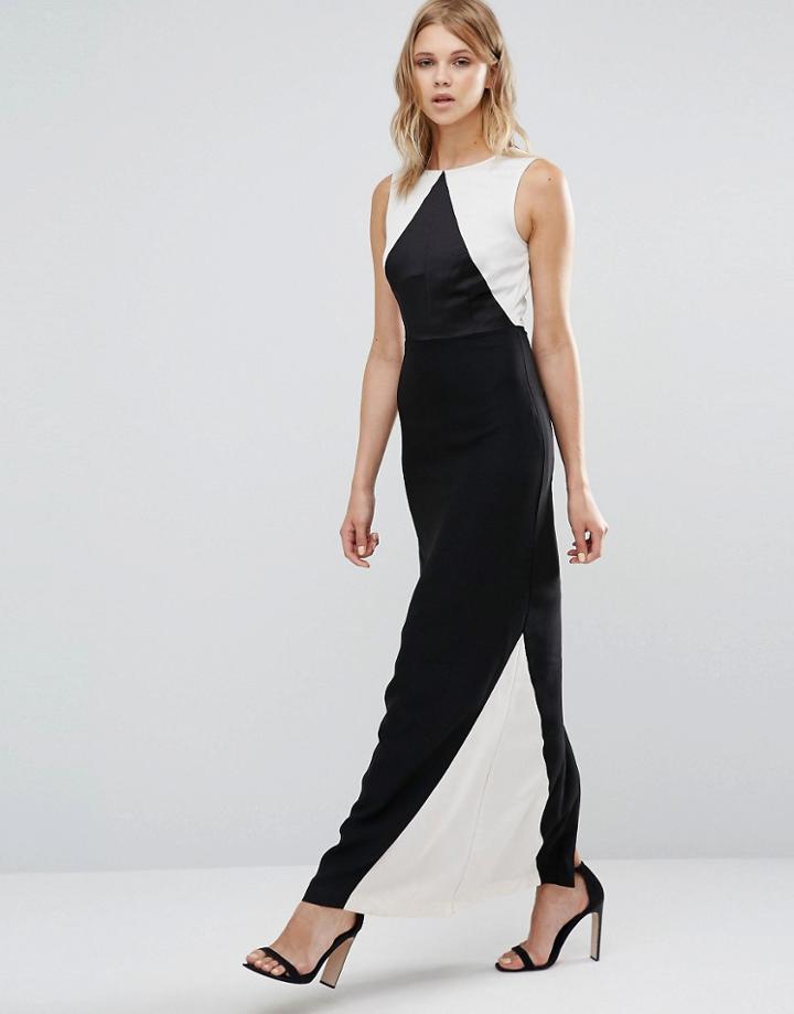 Warehouse Satin Pannelled Dress - Multi