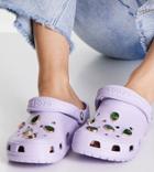 Crocs Exclusive Classic Clogs With Removable Gems In Lavender-purple