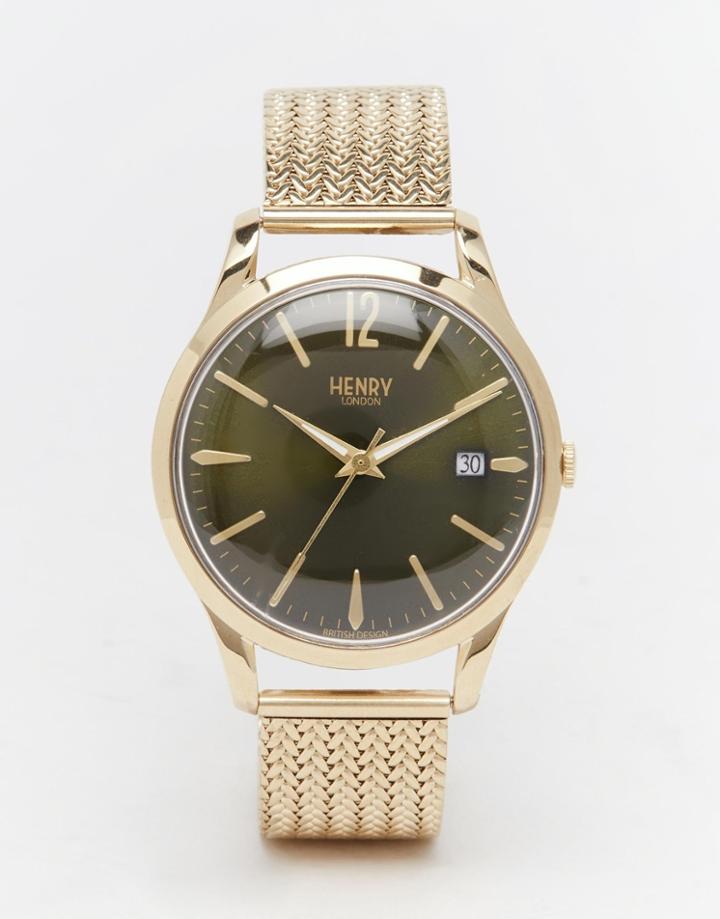 Henry London Chiswick Watch In Stainless Steel - Gold