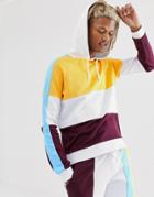 Asos Design Two-piece Hoodie With Multi Color Blocking - White