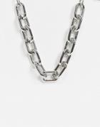 Pieces Chunky Chain Necklace In Silver