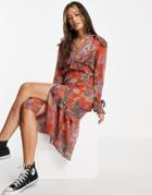 Ws Topshop Retro Boho Maxi Dress-multi