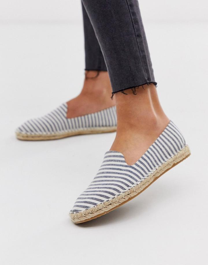 Asos Design Jual Espadrilles In Blue Stripe
