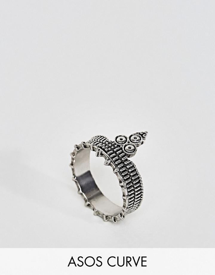 Asos Curve Exclusive Boho Detail Ring - Silver