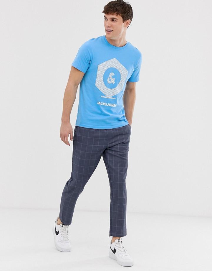 Jack And Jones Core Hexagon Print T-shirt - Blue