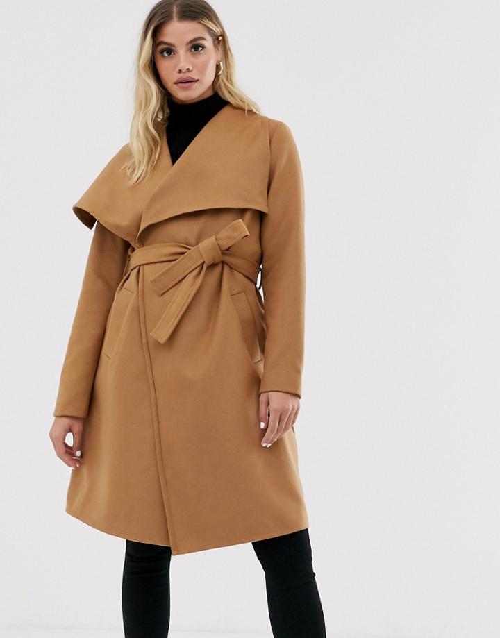 Jdy Wrap Coat-brown