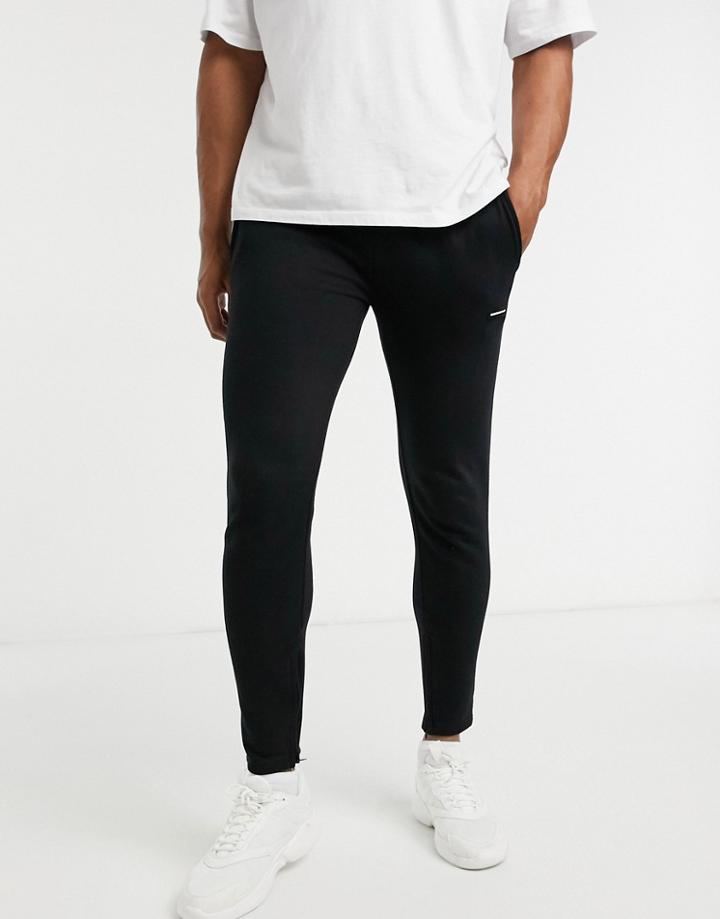 Good For Nothing Essentials Sweatpants With Rubber Logo In Black