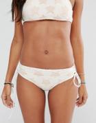 Billabong Star Lattice Bikini Bottom - White