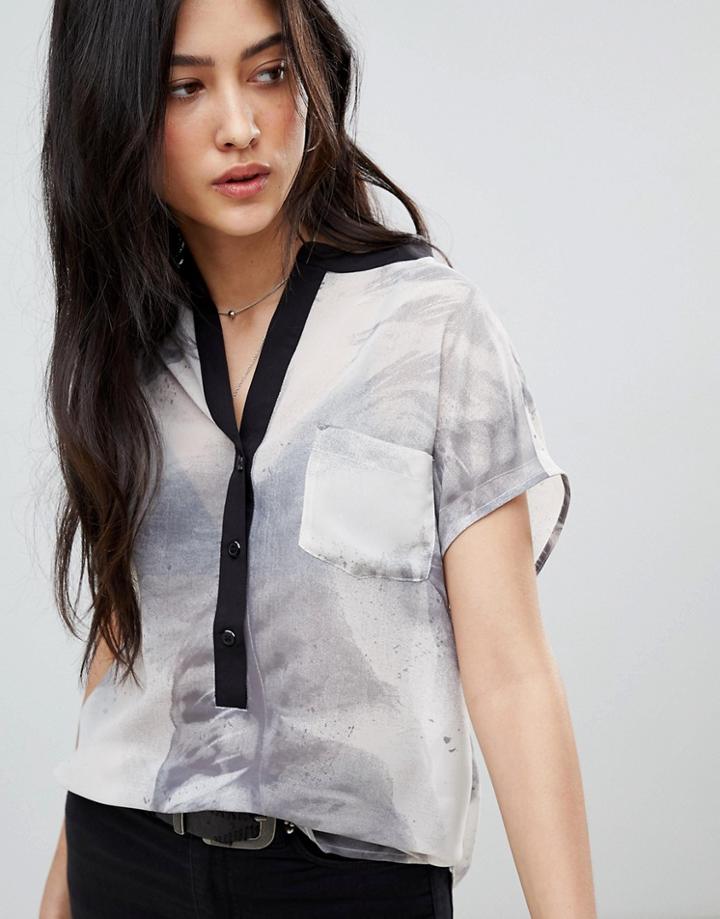 Religion Sleeveless Shirt In Influence Realm Print - White