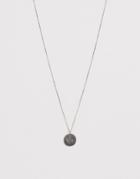 Icon Brand Circle Pendant Necklace - Silver