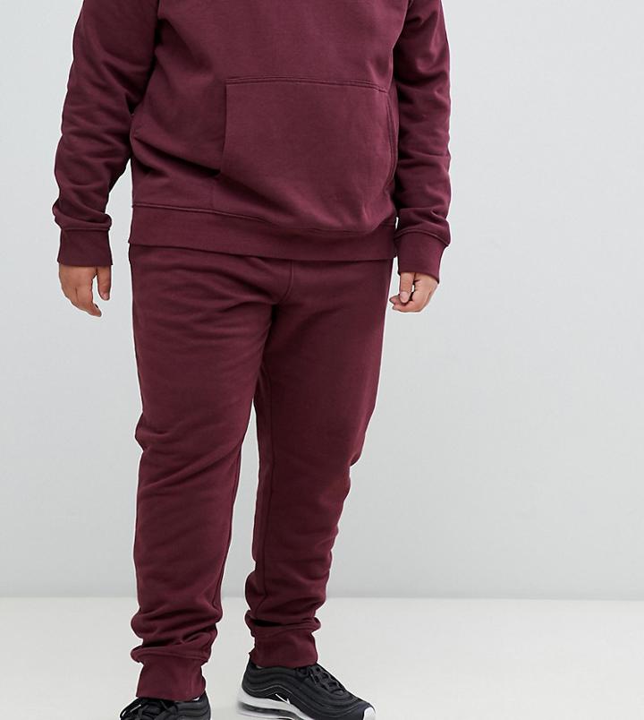 New Look Plus Joggers In Burgundy - Red