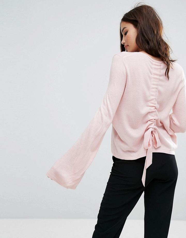 Miss Selfridge Ruched Back Sweater - Multi