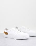 Bolongaro Trevor Pu Lace Up Sneakers In White And Brown