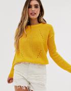 Brave Soul Fab Sweater In Yellow