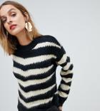 Mango Zebra Print Soft Sweater