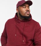 Le Breve Plus Overhead Hoodie In Burgundy-red