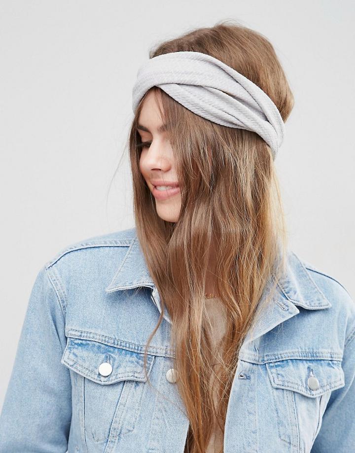 Limited Edition Chunky Jersey Hair Turban - Gray